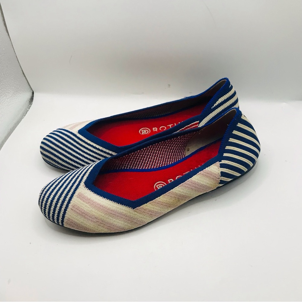 Rothy's Women’s Blue & Cream Striped‎ Flat - Picture 6 of 10